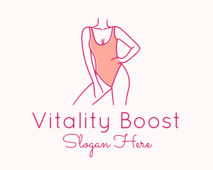 Woman Swimsuit Model Logo