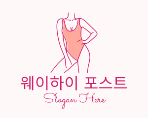 Woman Swimsuit Model logo design