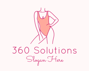 Woman Swimsuit Model logo design