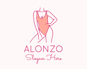 Woman Swimsuit Model logo design