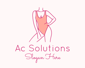 Woman Swimsuit Model logo design