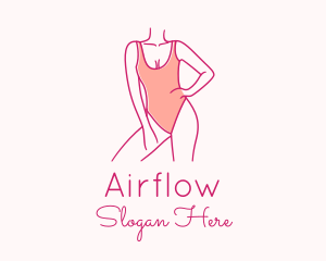 Woman Swimsuit Model logo design