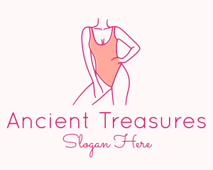 Woman Swimsuit Model logo design