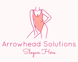 Woman Swimsuit Model logo design