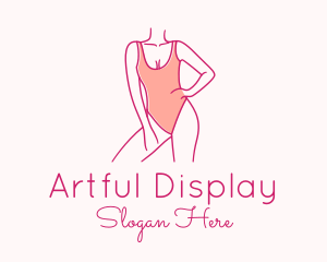 Woman Swimsuit Model logo design