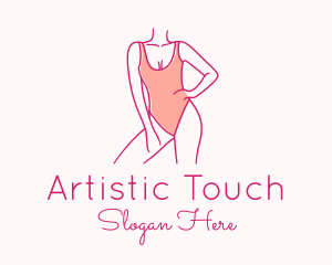 Woman Swimsuit Model logo design