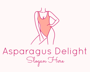 Woman Swimsuit Model logo design