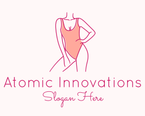 Woman Swimsuit Model logo design