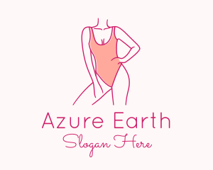 Woman Swimsuit Model logo design