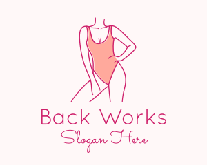 Woman Swimsuit Model logo design