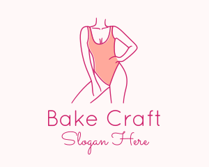 Woman Swimsuit Model logo design