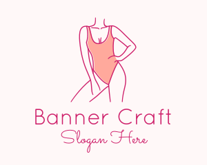 Woman Swimsuit Model logo design