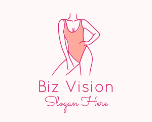 Woman Swimsuit Model logo design