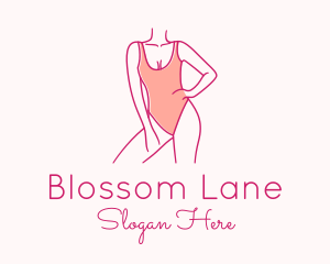 Woman Swimsuit Model logo design