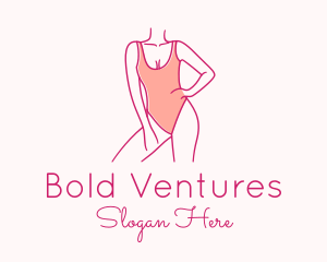 Woman Swimsuit Model logo design