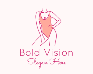 Woman Swimsuit Model logo design