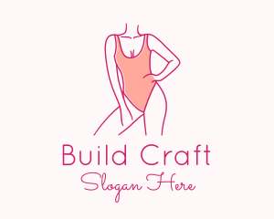 Woman Swimsuit Model logo design