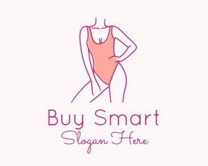 Woman Swimsuit Model logo design