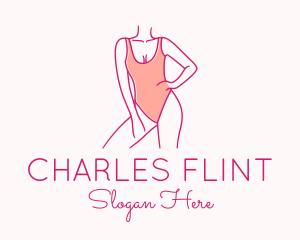 Woman Swimsuit Model logo design