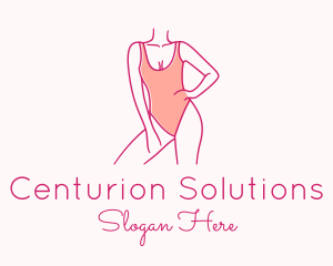 Woman Swimsuit Model logo design