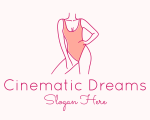 Woman Swimsuit Model logo design