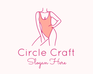 Woman Swimsuit Model logo design