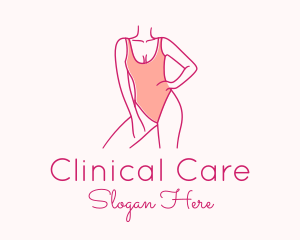 Woman Swimsuit Model logo design