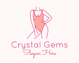 Woman Swimsuit Model logo design