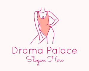 Woman Swimsuit Model logo design