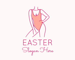 Woman Swimsuit Model logo design