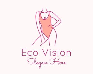 Woman Swimsuit Model logo design