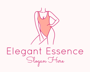 Woman - Woman Swimsuit Model logo design