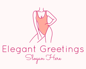 Woman Swimsuit Model logo design