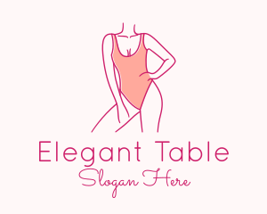 Woman Swimsuit Model logo design