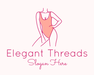 Woman Swimsuit Model logo design