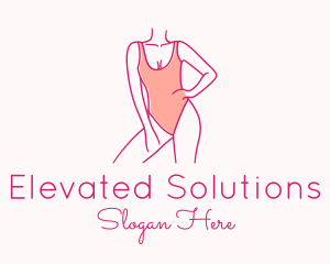 Woman Swimsuit Model logo design