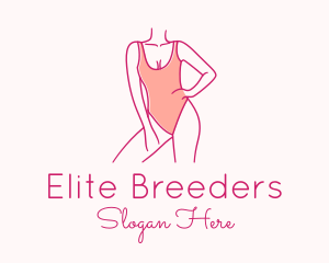 Woman Swimsuit Model logo design