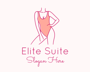 Woman Swimsuit Model logo design