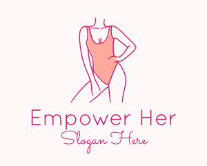 Woman Swimsuit Model logo design