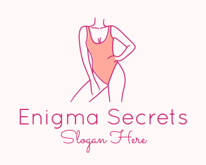 Woman Swimsuit Model logo design