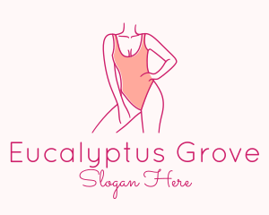 Woman Swimsuit Model logo design