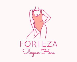 Woman Swimsuit Model logo design