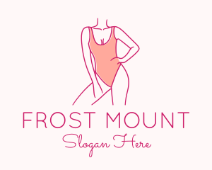 Woman Swimsuit Model logo design