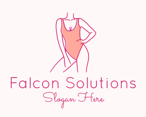 Woman Swimsuit Model logo design