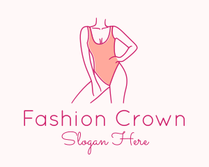 Woman Swimsuit Model logo design