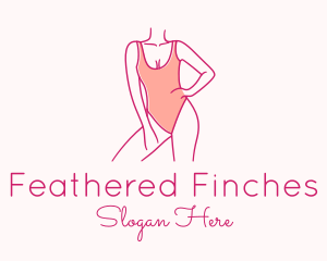 Woman Swimsuit Model logo design