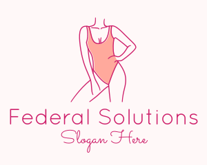 Woman Swimsuit Model logo design