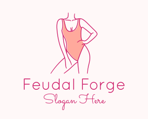 Woman Swimsuit Model logo design