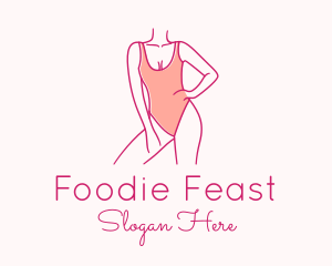 Woman Swimsuit Model logo design