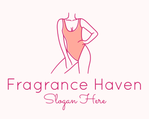 Woman Swimsuit Model logo design